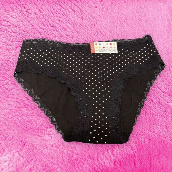 Polka Dot Black Bikini Panty - Picture 3 of 5